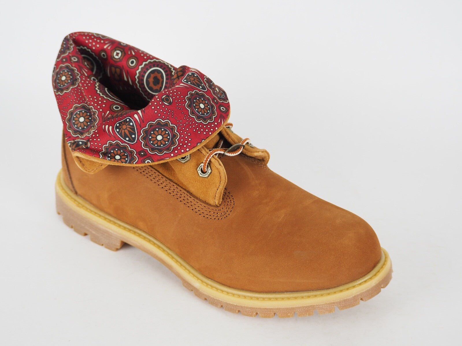 Womens Timberland Authentics 8260A Rust Nubuck Leather Fold Over Chukka Boots