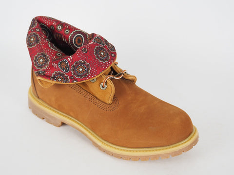 Womens Timberland Authentics 8260A Rust Nubuck Leather Fold Over Chukka Boots