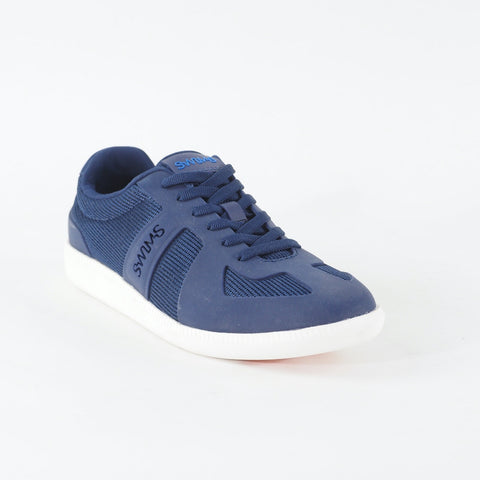 Mens Swims Luca Sneaker 21220121 Dark Blue Fabric Lace Up Low Top Casual Shoes 