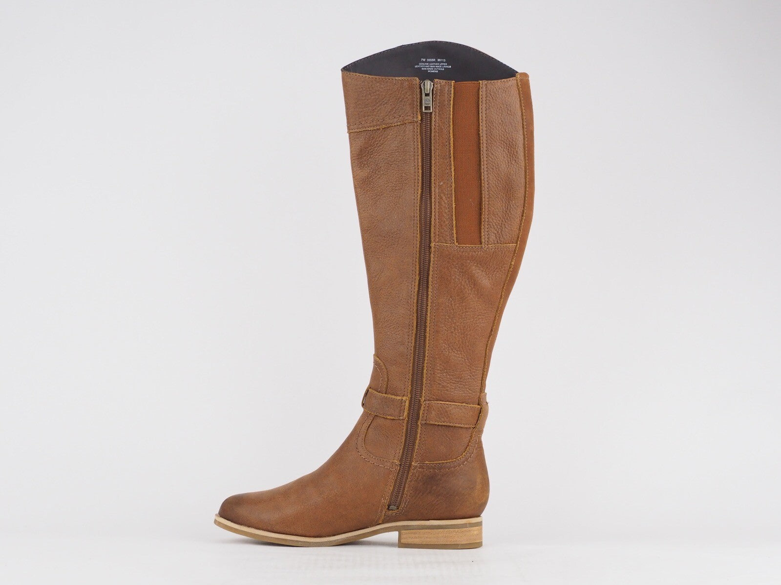 Womens Timberland Rangeley 3555R Bown Leather Zip Up Casual Winter Tall Boots