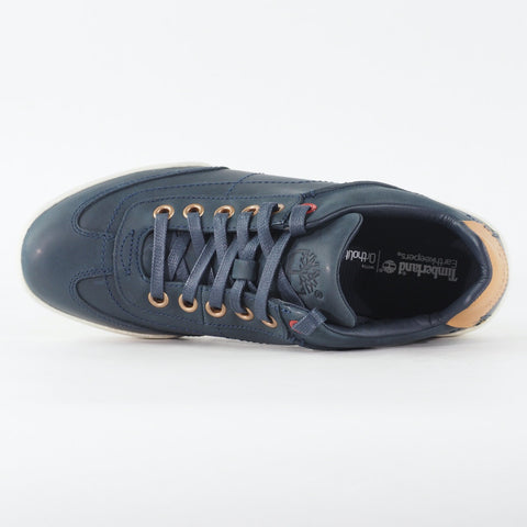 Mens Timberland EK Splitcup 9441B Navy Blue Leather Lace Up Low Top Casual Shoes