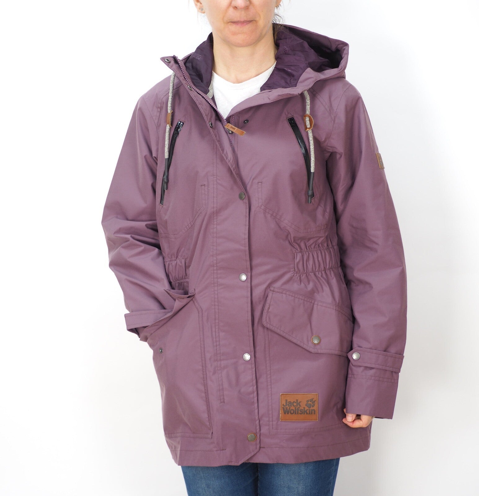 Womens Jack Wolfskin Bunda Texapore 1106091 Mulberry Casual Waterproof Coat