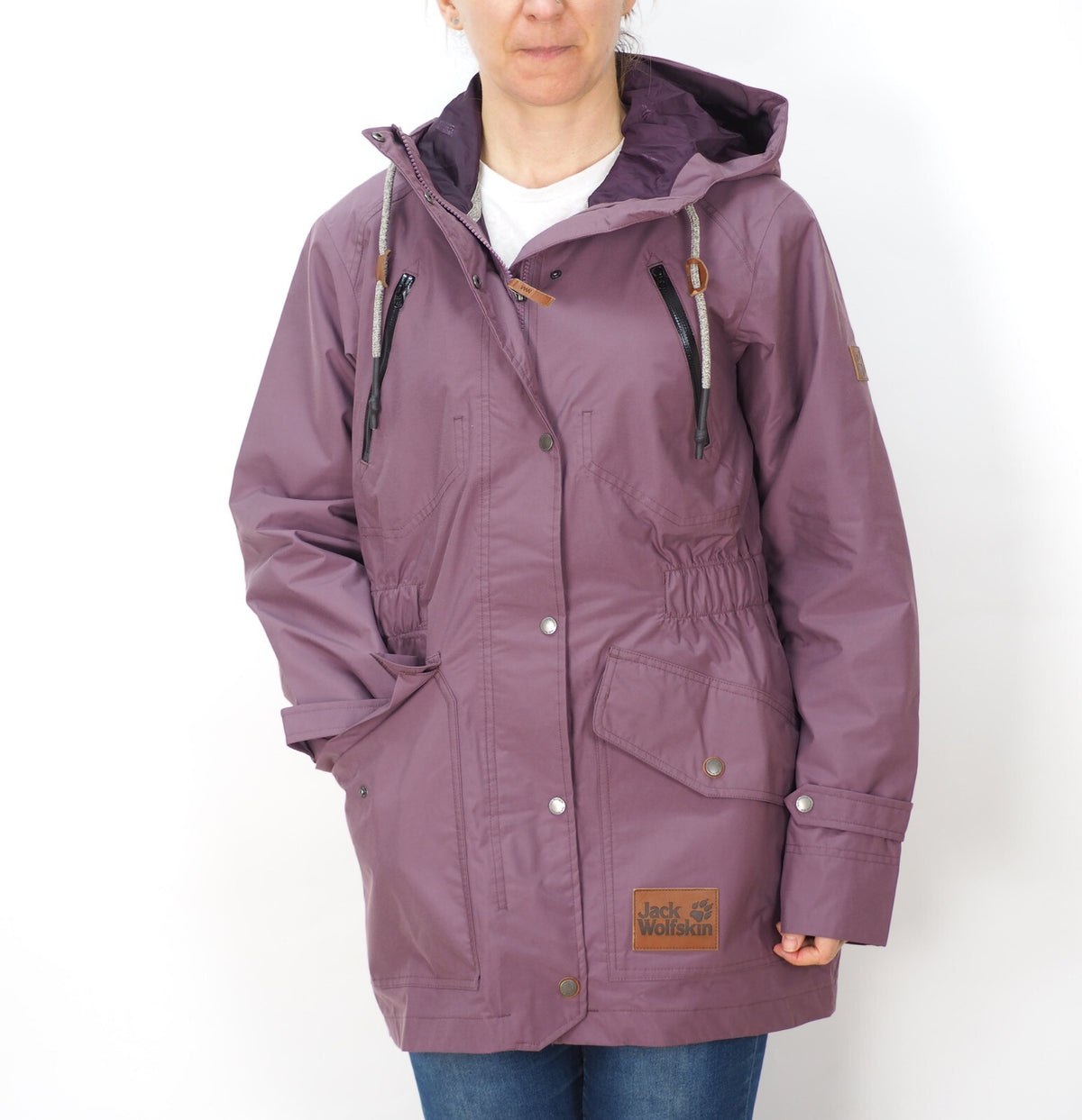 Womens Jack Wolfskin Bunda Texapore 1106091 Mulberry Casual Waterproof Coat