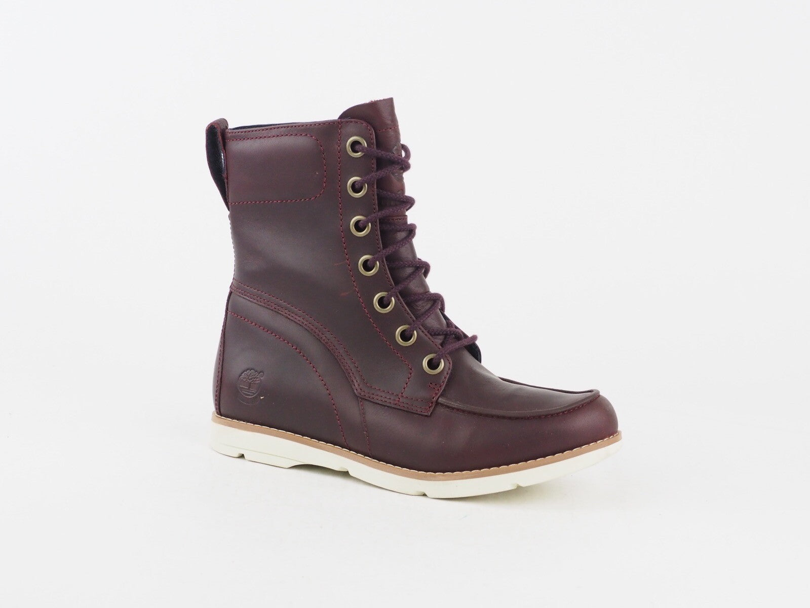 Womens Timberland Earthkeepers 8504A Burgundy Leather Casual Lace Up Boots