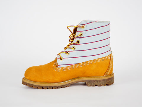 Womens Timberland Nadege 6 Inch 3711R Wheat Leather Fabric Lace Up Chukka Boots