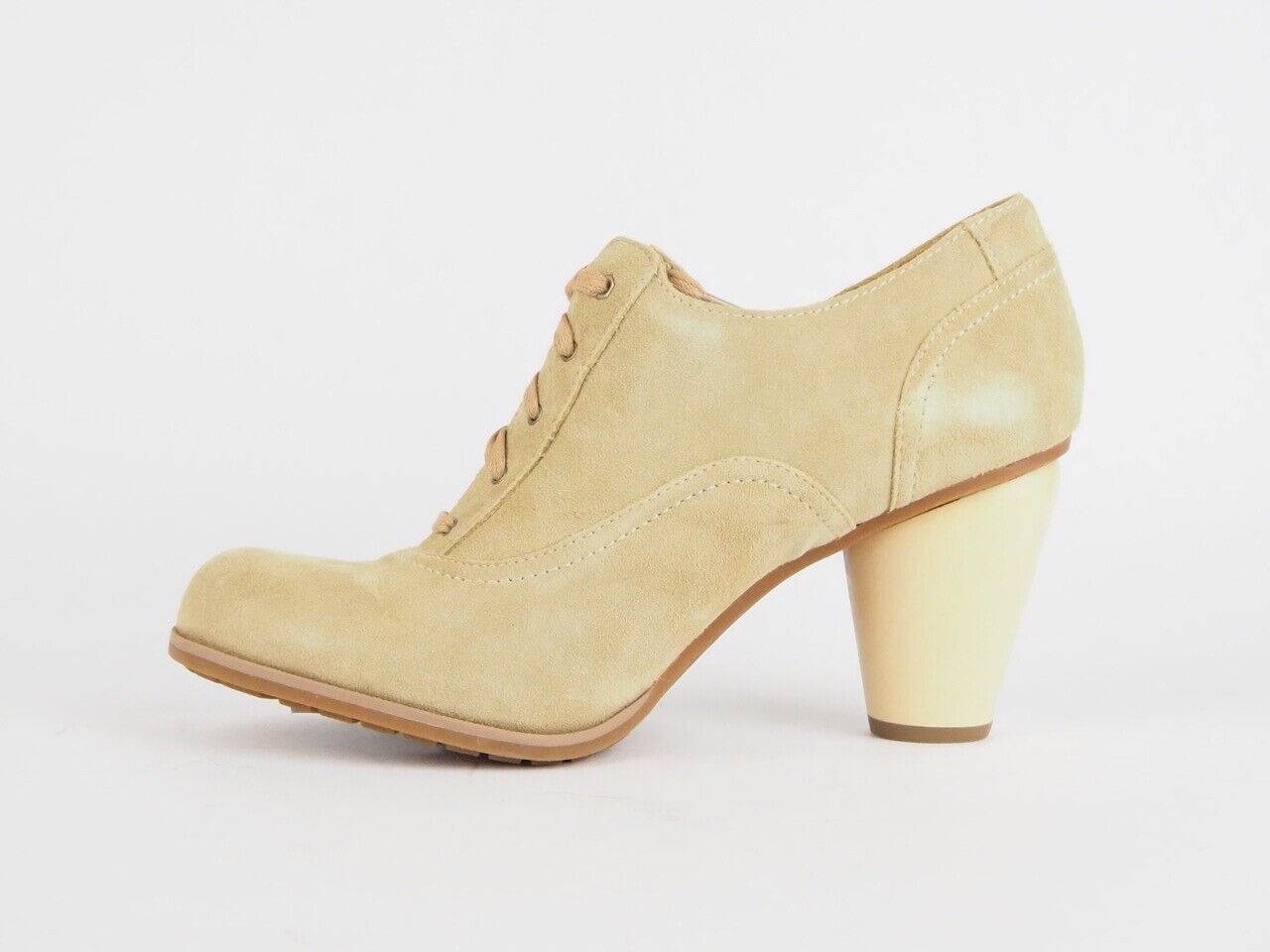 Womens Timberland Earthkeepers Nevali Lace Ox 27694 Beige Leather Heeled Boots