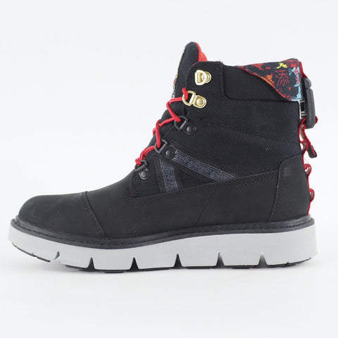 Womens Timberland 6 Inch Raywood A2PXF Black Nubuck Leather Lace Up Casual Boots