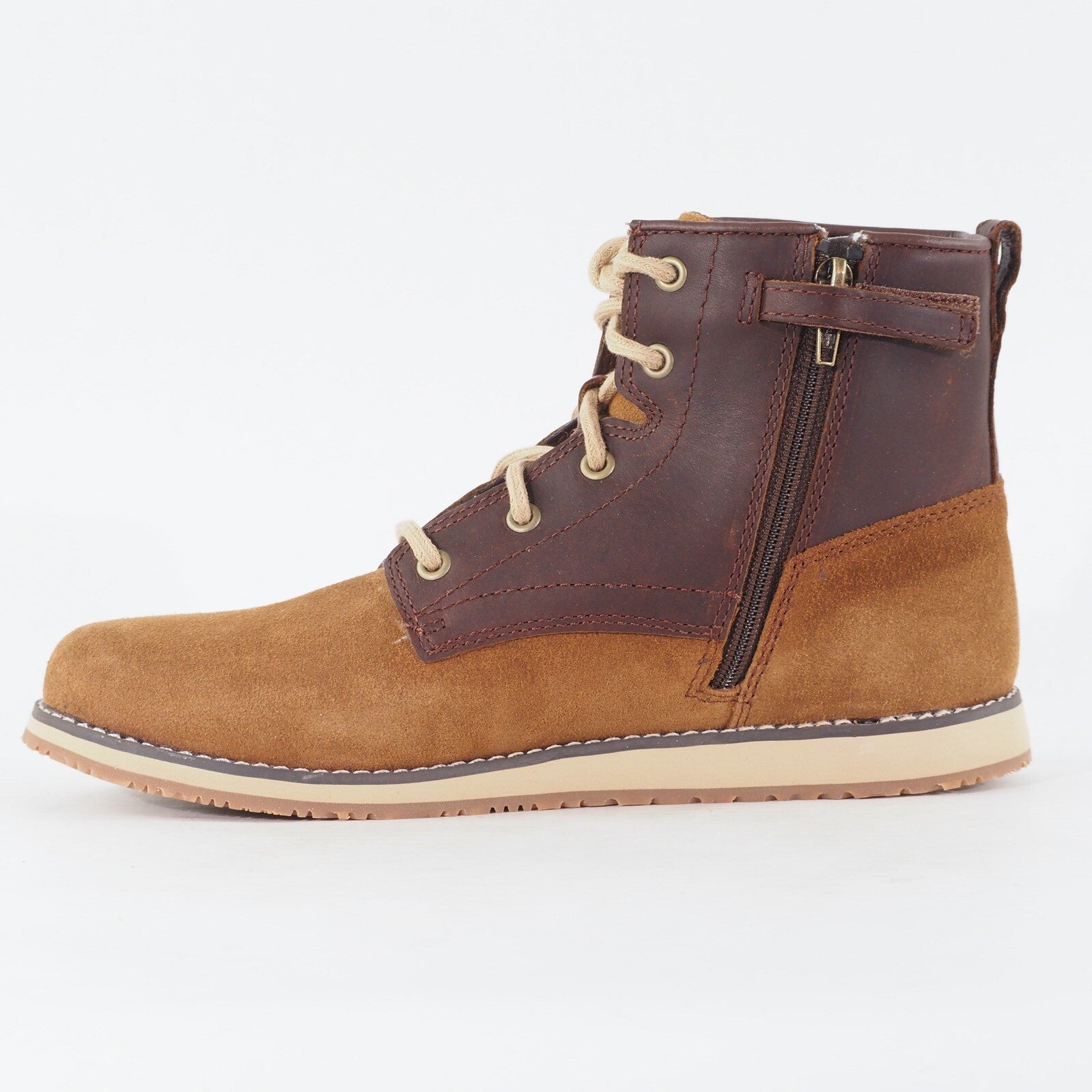 Juniors Timberland Newmarket A1CEP Wheat Brown Leather Lace Up Walking Boots