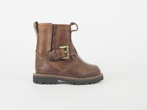Toddlers Timberland Asphalt Trail 60896 Brown Leather Kids Zip Waterproof Boots