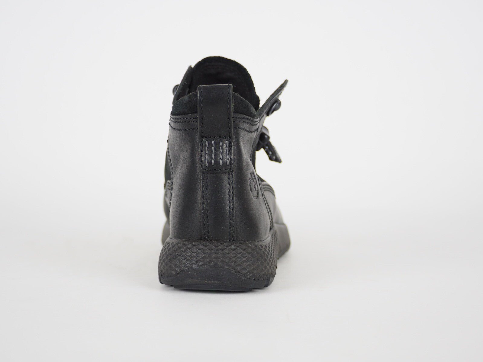 Boys Timberland EK A1I55 Black Leather Laced Toggle Ankle Boots