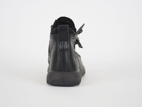 Boys Timberland EK A1I55 Black Leather Laced Toggle Ankle Boots