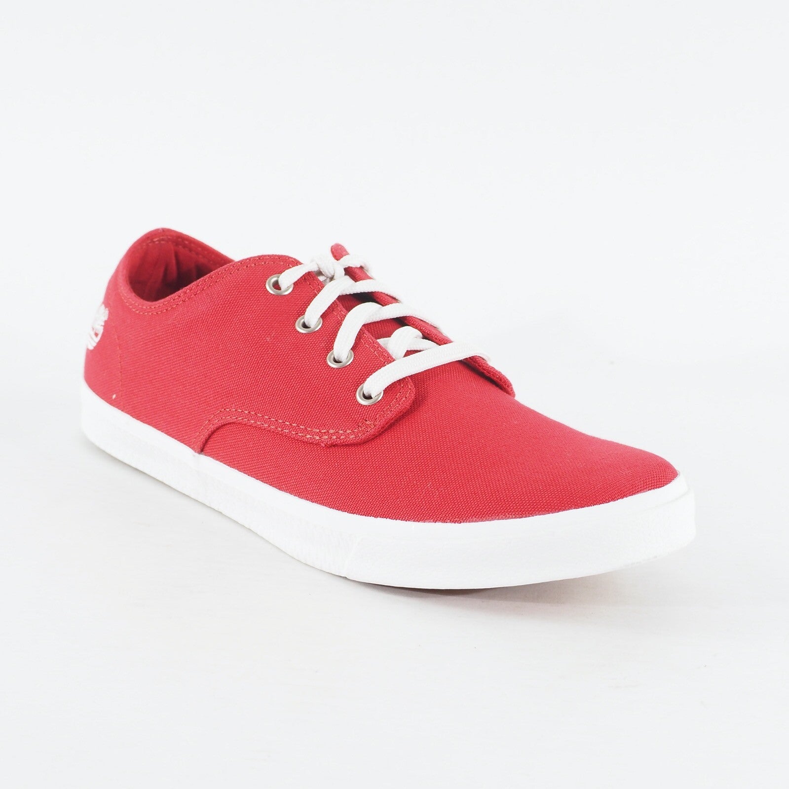 Mens Timberland Hookset 4 Eye 9321B Bright Red Canvas Laced Low Top Casual Shoes