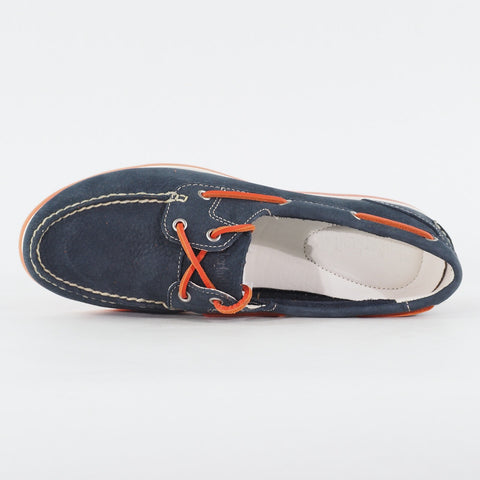 Womens Timberland Classic 8865R Navy Blue Leather Lace Up Casual Boat Shoes