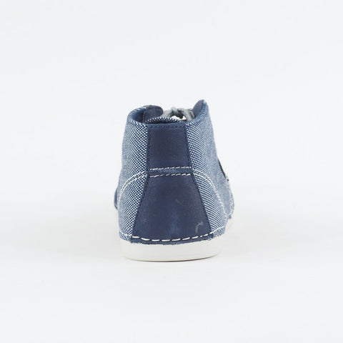 Mens Timberland Ballard Chukka A13D4 Blue Leather Canvas Lace Up Casual Shoes