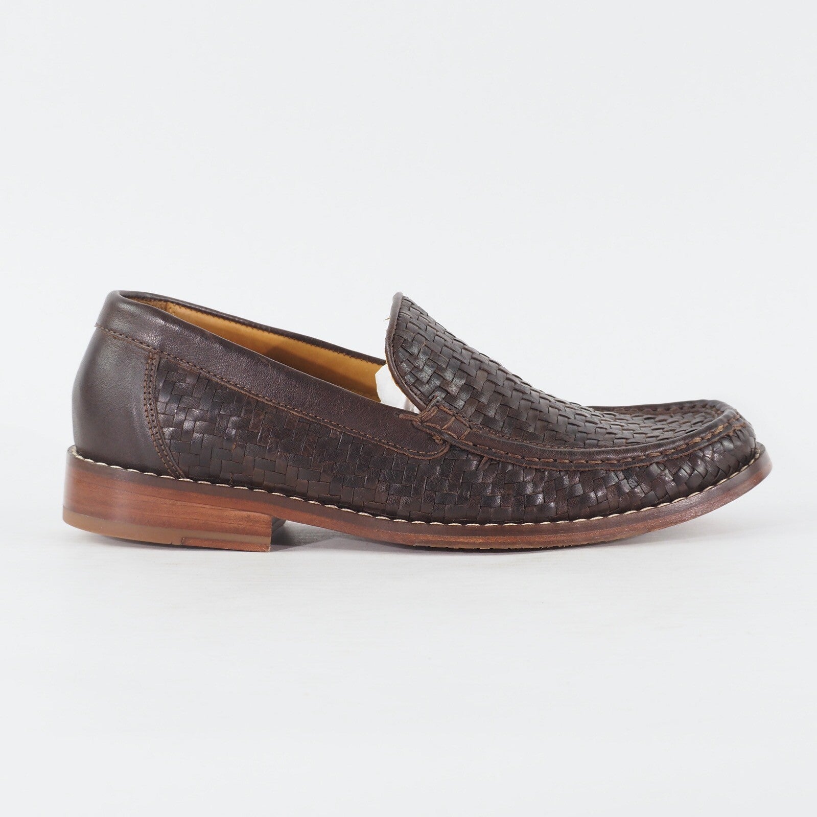 Mens Cole Haan Air Geneva Handsewn C07239 Dark Brown Leather Slip On Casual Shoe
