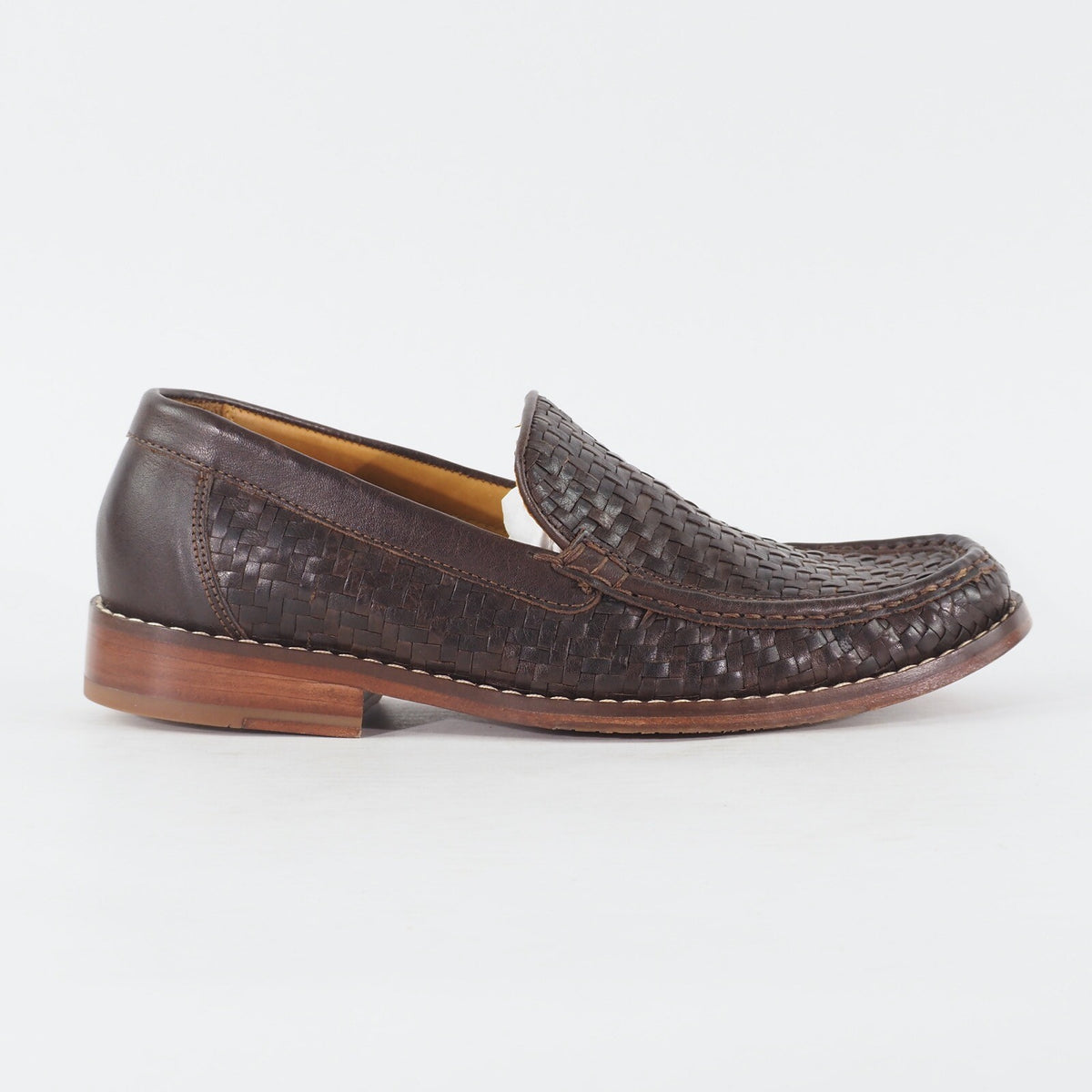 Mens Cole Haan Air Geneva Handsewn C07239 Dark Brown Leather Slip On Casual Shoe