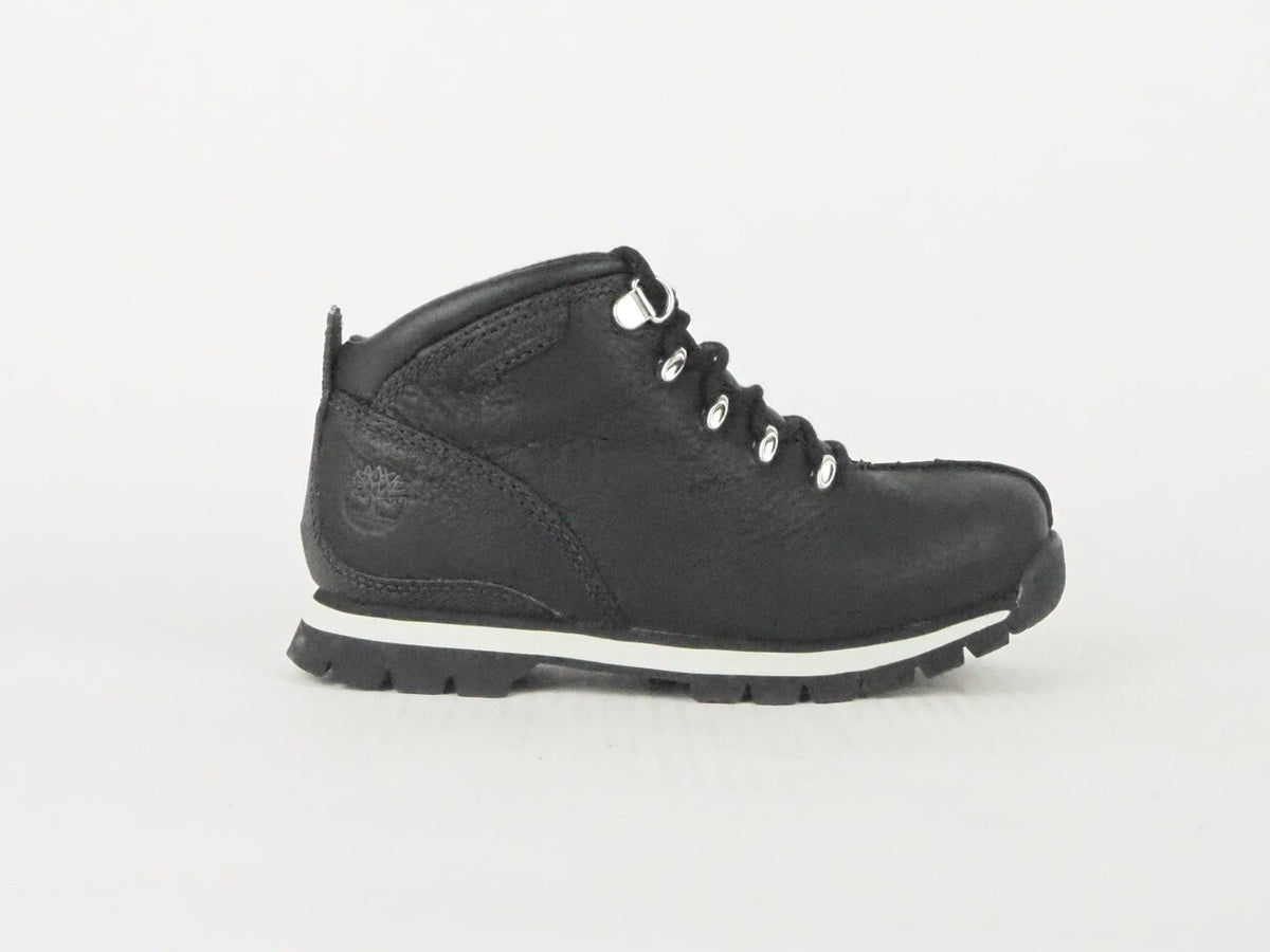 Boys Timberland Splitrock Hiker 96773 Black Leather Boys Lace Up Boots 