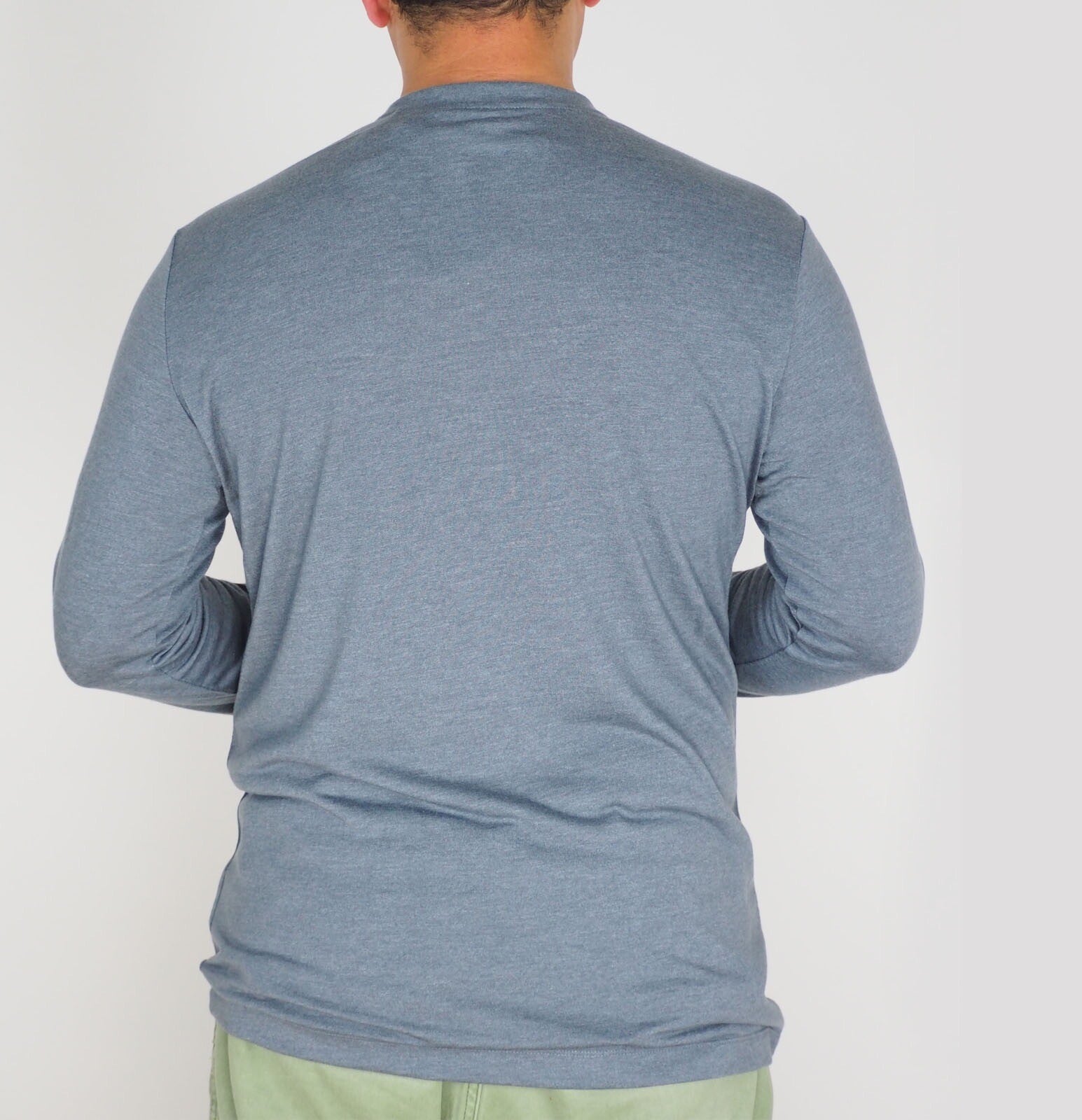 Mens Jack Wolfskin Tencel Print 1807501 Pebble Grey Casual Soft Longsleeve Shirt