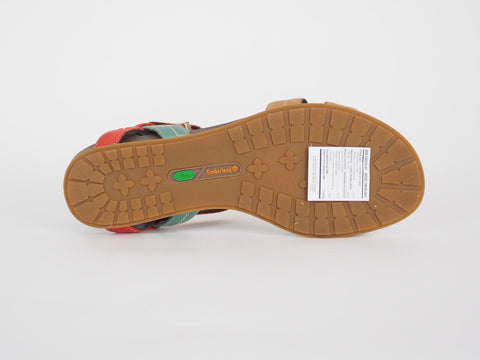 Womens Timberland Kennbank Braid 25617 Multicoloured Leather Strappy Sandals