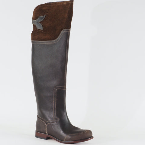Womens Timberland Lucille Knee 20644 Brown Leather Casual Pull On Tall Boots