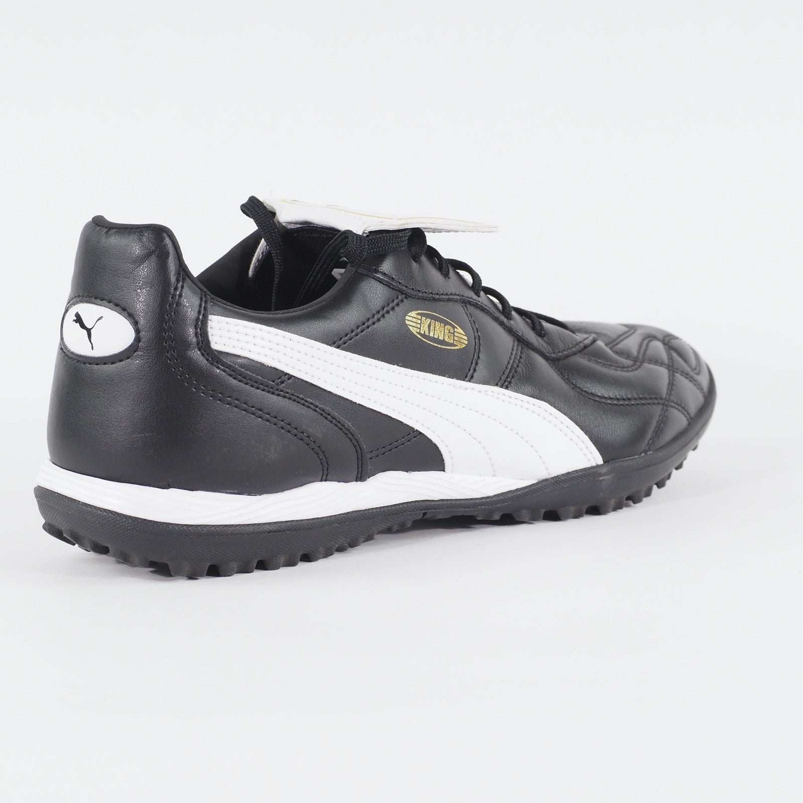 Mens Puma King Cup Leather Astro Black White Football Boots
