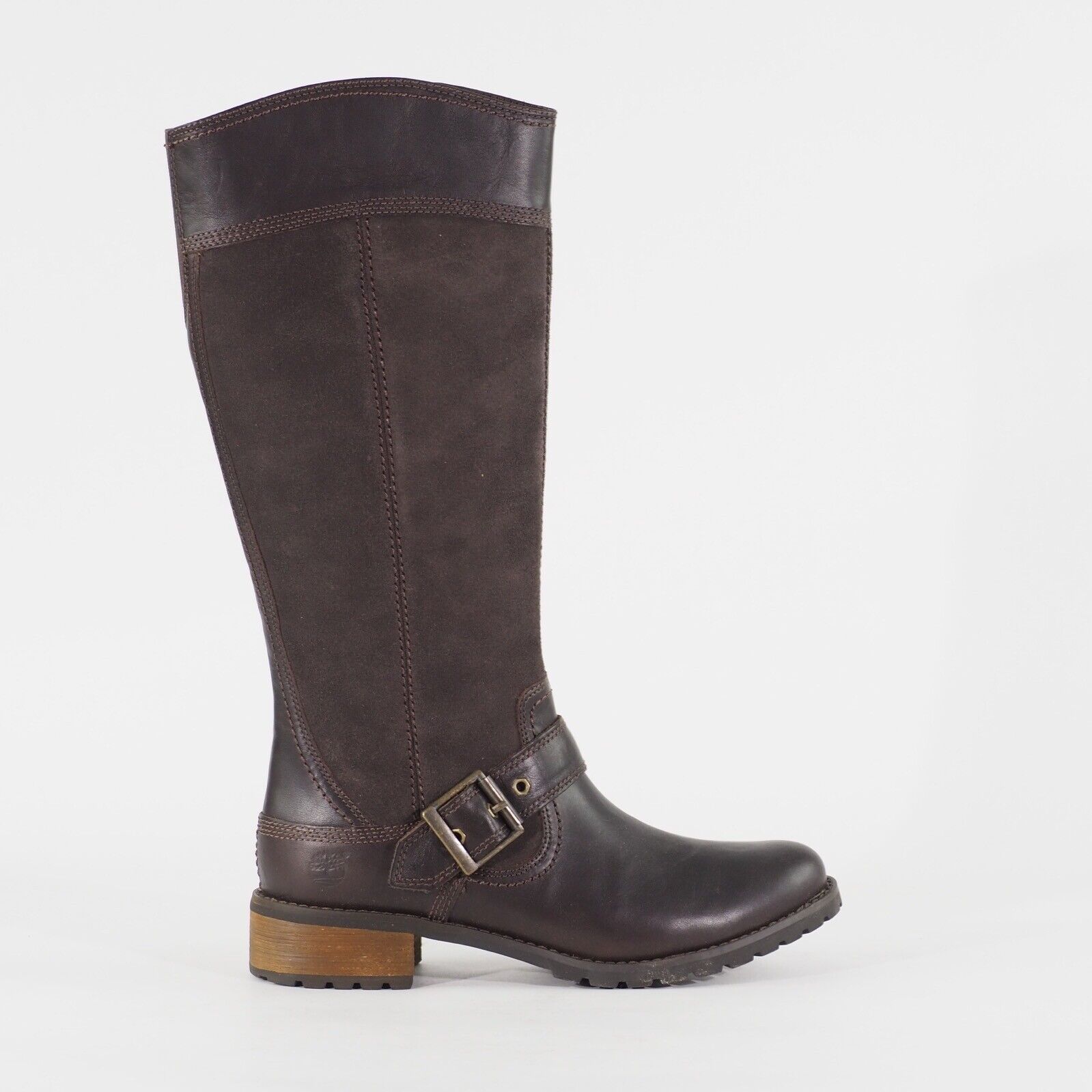 Womens Timberland EK Bethel Tall 8323A Brown Leather Side Zip Walking Boots