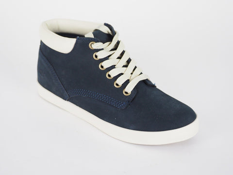 Womens Timberland Earthkeepers 8957A Navy Leather Lace Up Casual Chukka Boots