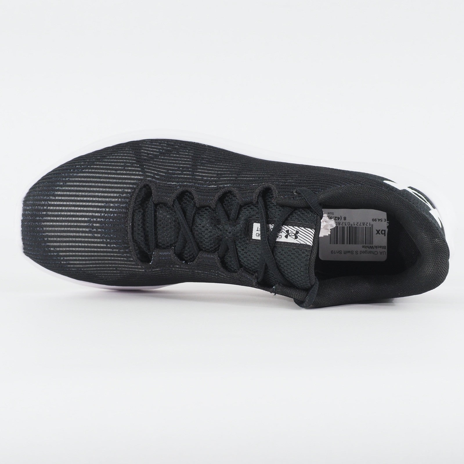Mens Under Armour Charged S Swift Black Mesh Running Lace Up Sports Trainers