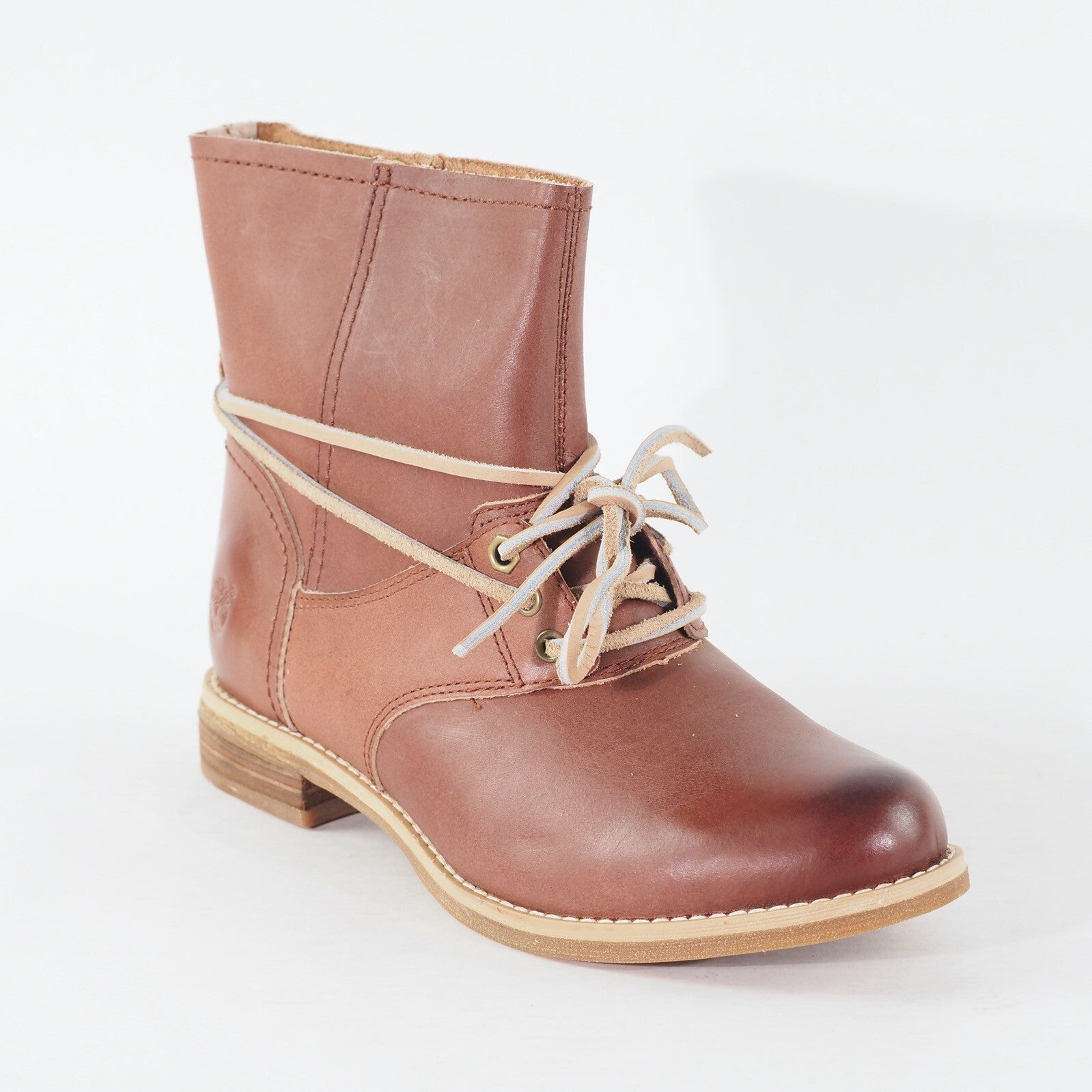 Womens Timberland Savnhil Ankle 8410B Medium Brown Leather Lace Up Casual Boots