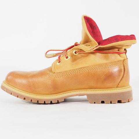 Womens Timberland Roll Top A242S Wheat Leather Lace Waterproof Walking Boots