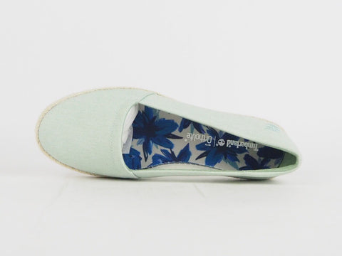 Womens Timberland Casco Bay Canvas A1AFE Mint Green Textile Canvas Shoes