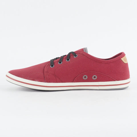 Mens Timberland EK Casco Bay 5228A Burgundy Canvas Lace Up Low Casual Shoes