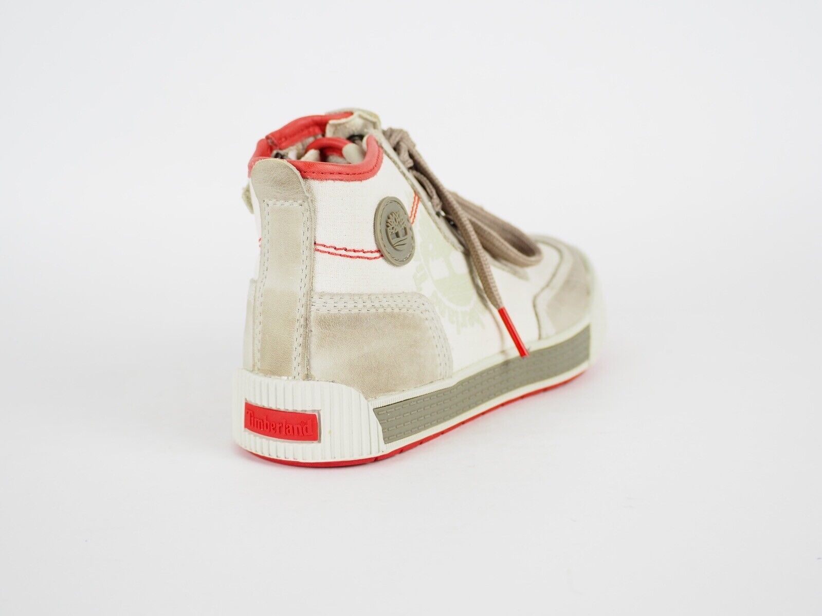 Boys Timberland Beige Leather Zip Up Trainers 80826 ODD PAIR UK Infant 11 / 11.5