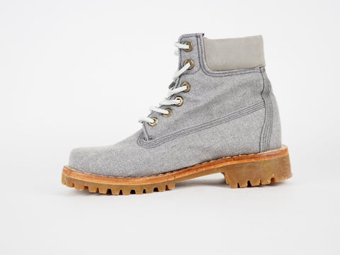 Womens Timberland LTD 6In Canvas A1GRV Grey Fabric Lace Up Casual Chukka Boots