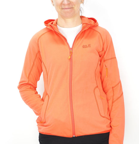 Womens Jack Wolfskin Rock Still 1703361 Watercress Blossom Zip Up Light Hoodie