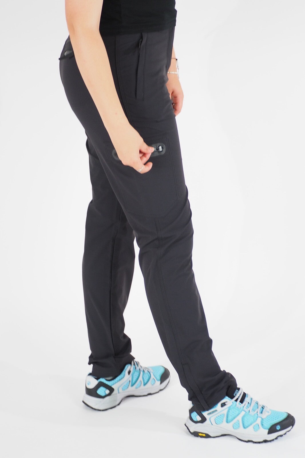 Womens Jack Wolfskin Seattle 1503921 Black Warm Windproof Flex Hiking Trousers