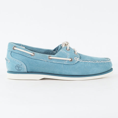 Womens Timberland Classic 3936R Dark Teal Leather Lace Up Casual Boat Shoes