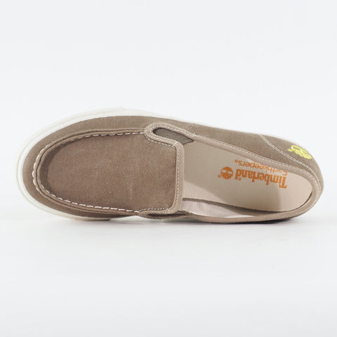 Mens Timberland Ek Hookset Camp 9323B Medium Grey Canvas Slip On Casual Shoes