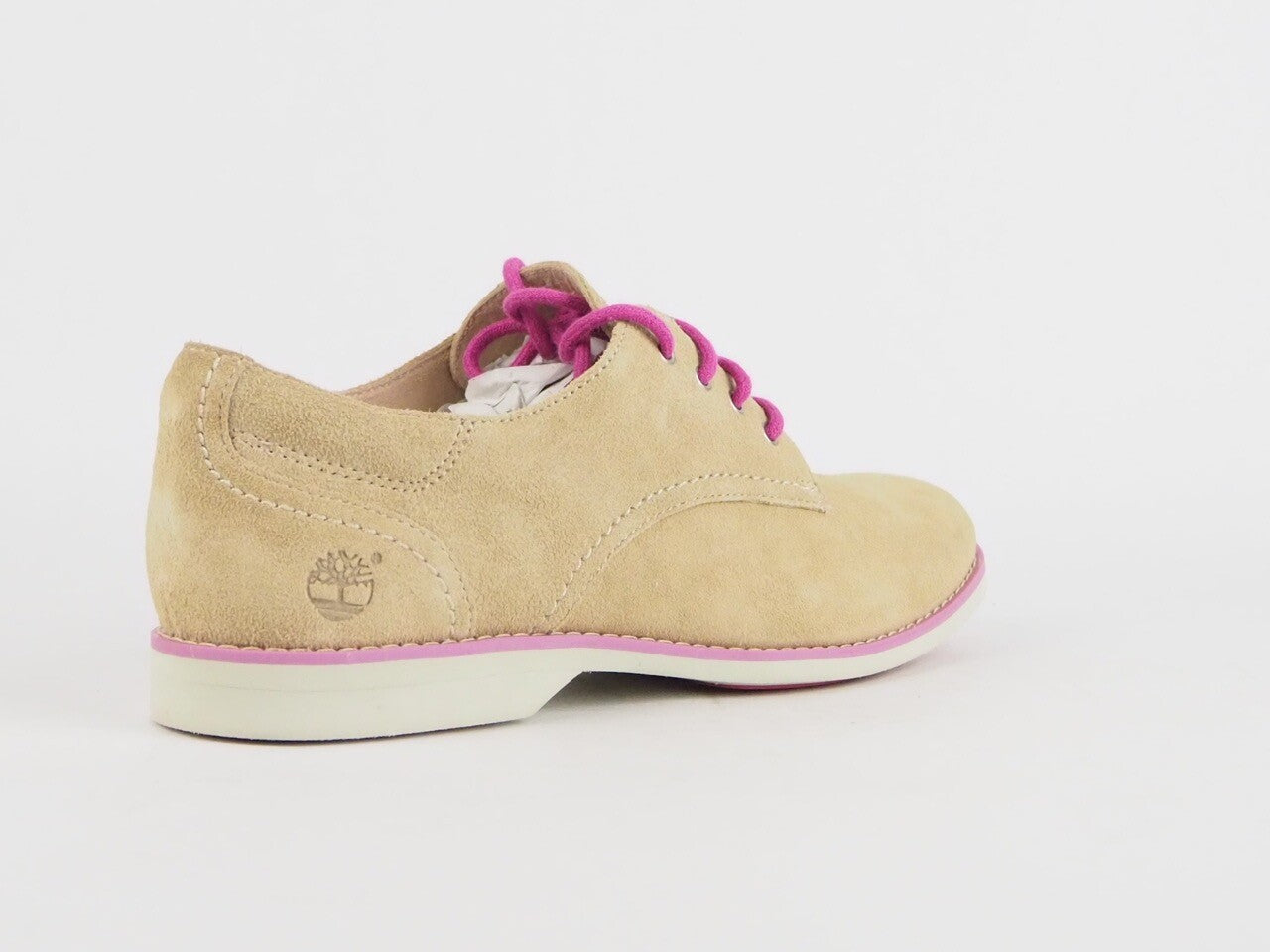 Womens Timberland Earthkeepers Millway 8817A Beige Leather Lace Up Oxford Shoes