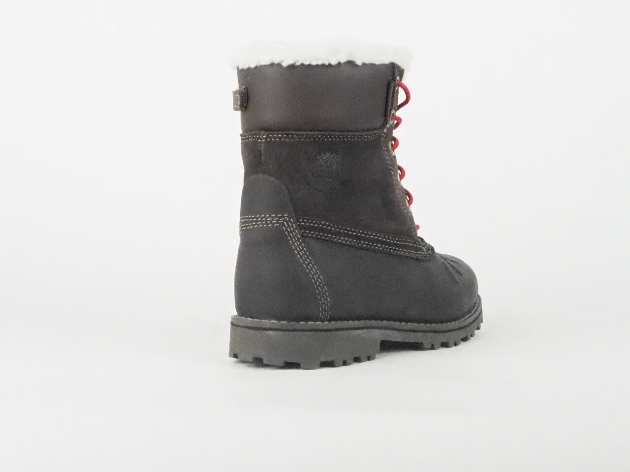 Youths Timberland Asphalt Duck 8372R Brown Leather Lace Up Kids Boots 