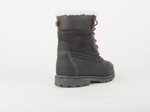 Youths Timberland Asphalt Duck 8372R Brown Leather Lace Up Kids Boots 