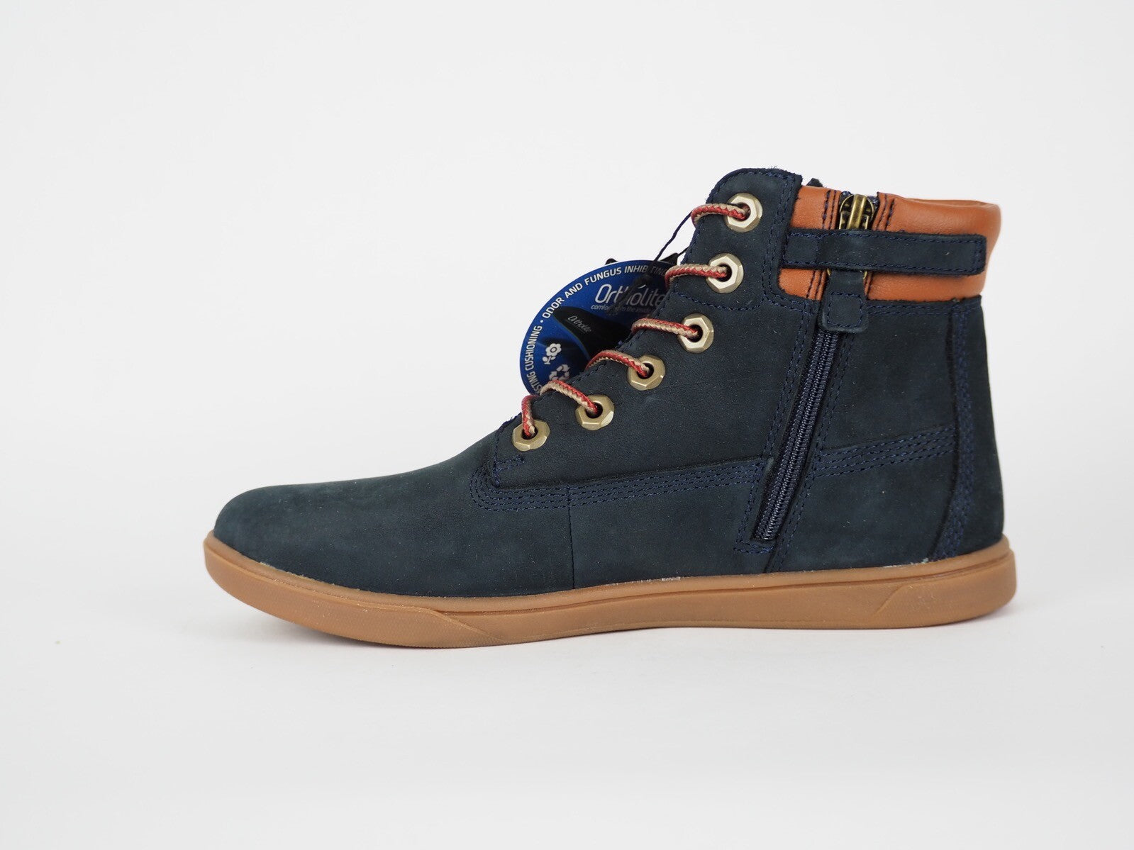 Boys Timberland Classic Groveton 6 In A161T Blue Leather Trainers Chukka Boots