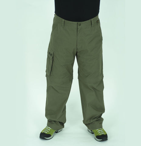Mens Jack Wolfskin Havana Zip Off 1500821 Granite Regular Fit Hiking Trousers