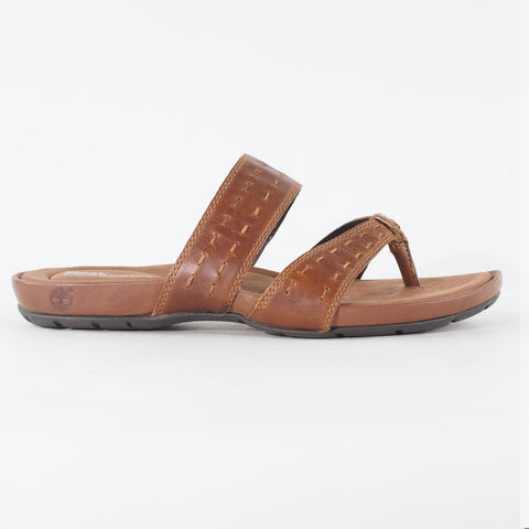 Womens Timberland Pleasant Bay Thong 25633 Medium Brown Leather Casual Sandals