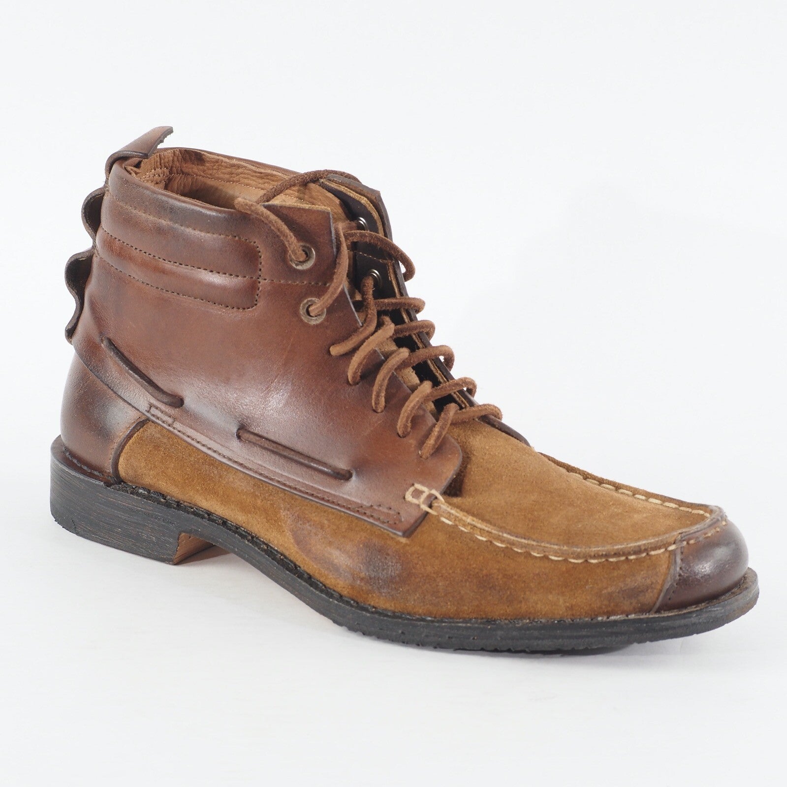 Mens Timberland CNY PNE 89545 Brown Leather Casual Shoes Lace Up Chukka Boots