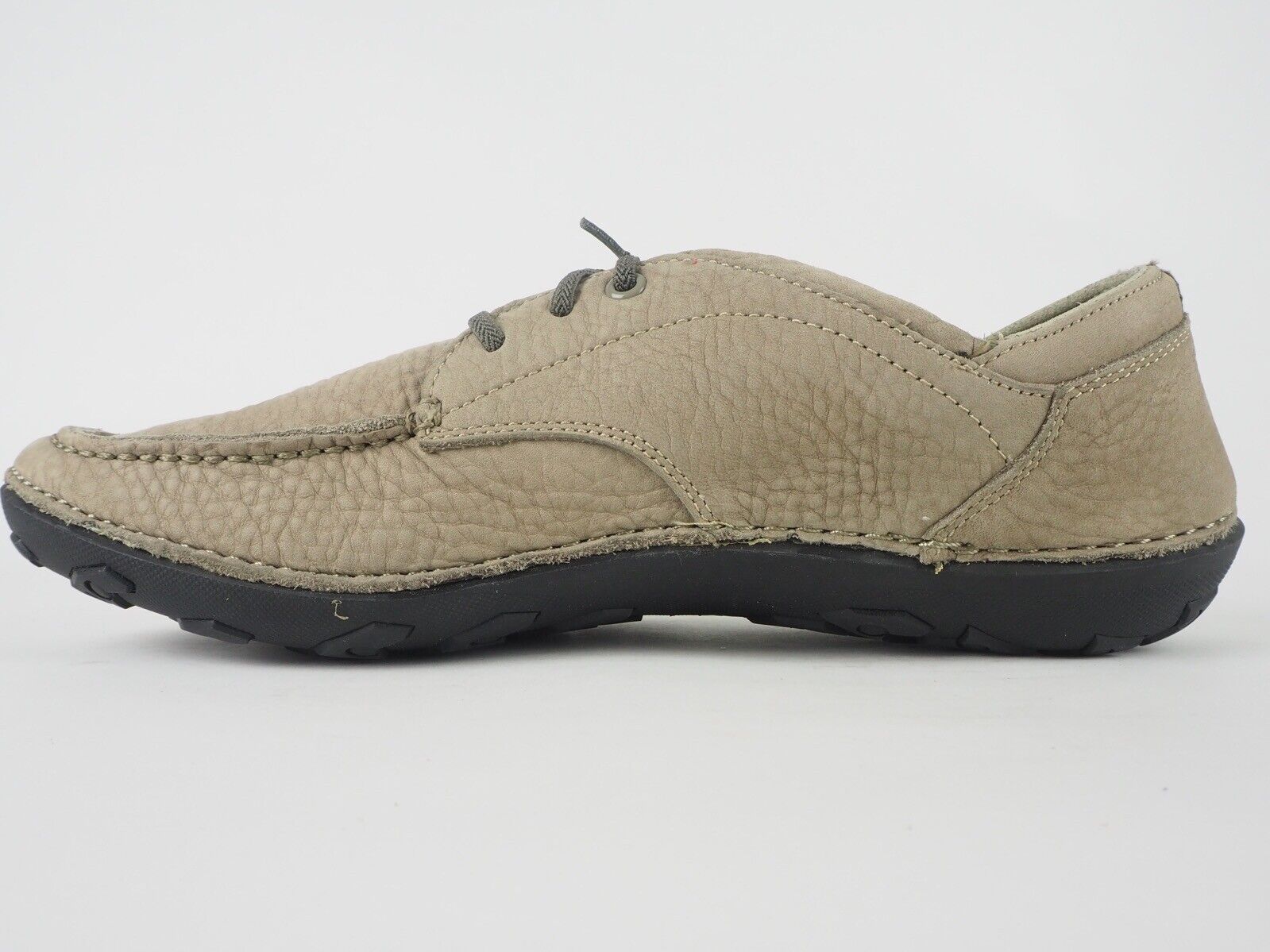 Mens Timberland EK Drum MOC Toe Oxford 5931R Taupe Grey Leather Lace Up Shoes