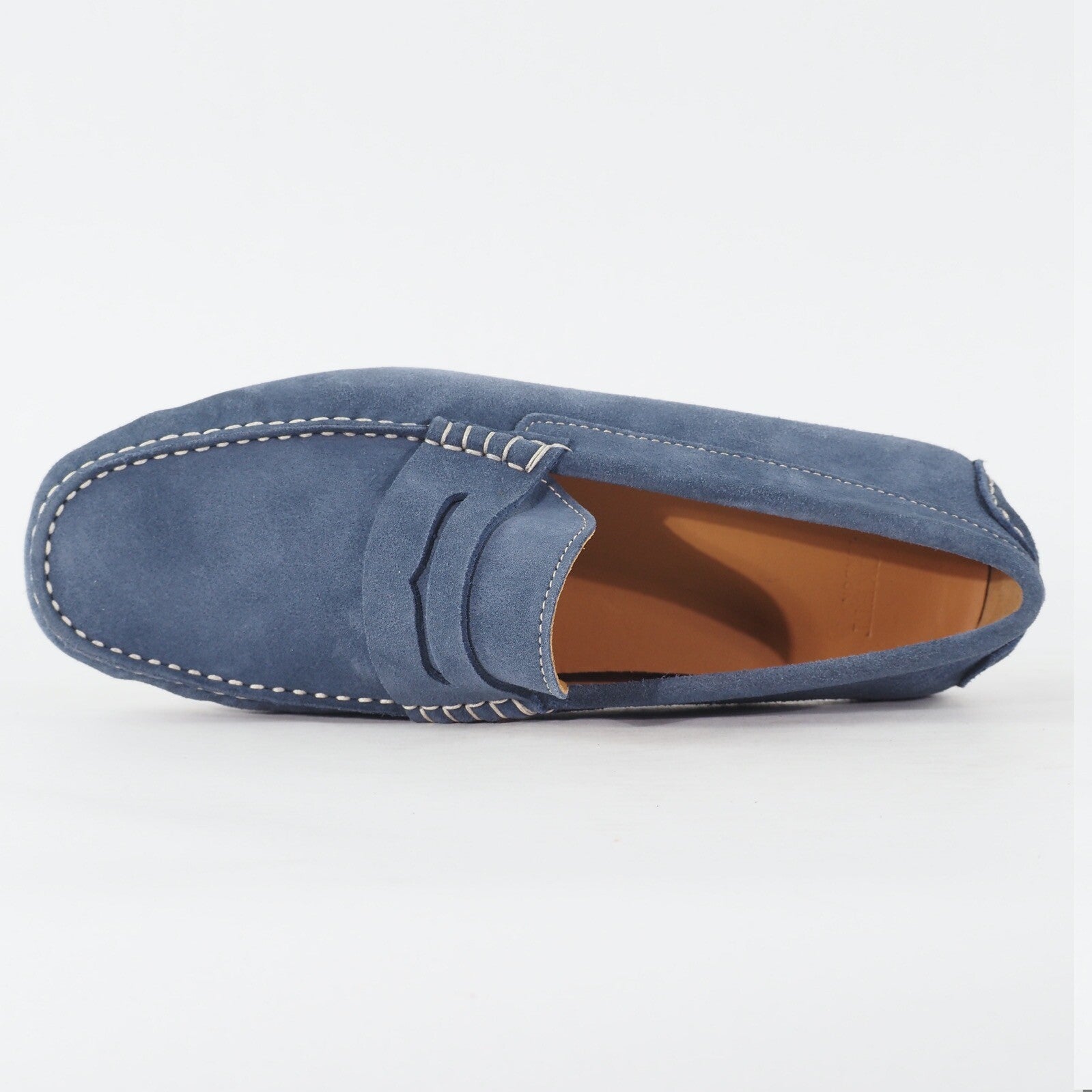 Mens Hackett London HMS20780 551 Richmond Driver Blue Leather Slip On Loafers