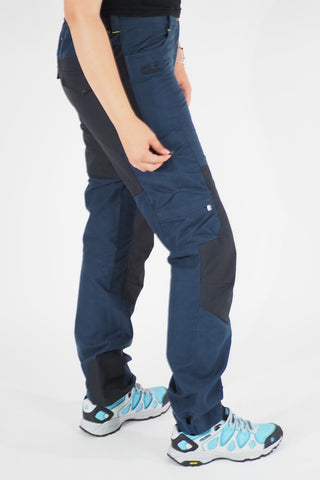 Womens Jack Wolfskin 1502391 Night Blue Cotton Warm Windproof Hiking Trousers