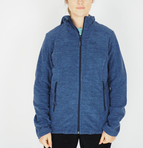 Womens Jack Wolfskin Carson 1702972 Midnight Blue Zip Up Hooded Jacket