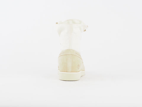 Womens Timberland Brattle Fold Down 26696 Beige Lace Up Leather Casual Boots